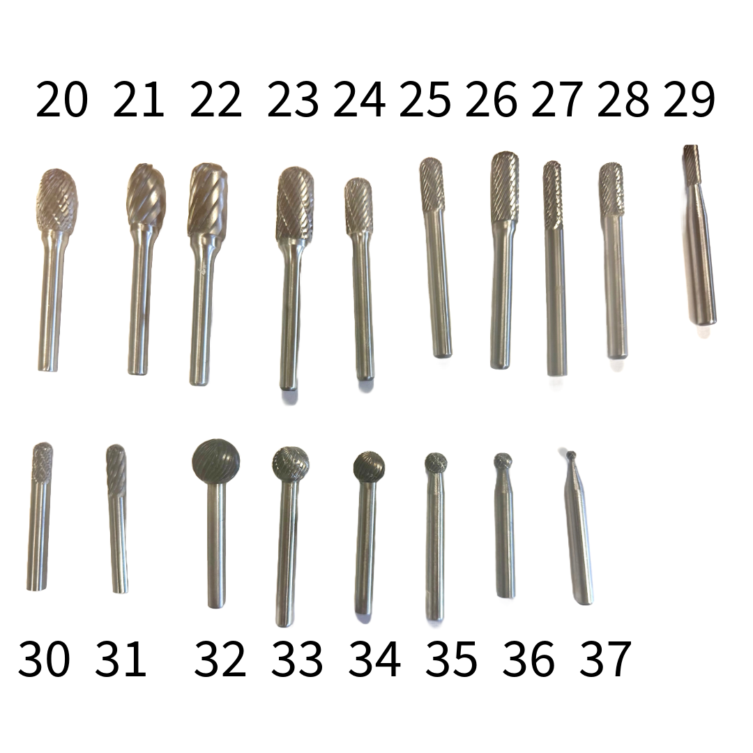 Posca Acrylic Carbide Burs Styles 20 -37